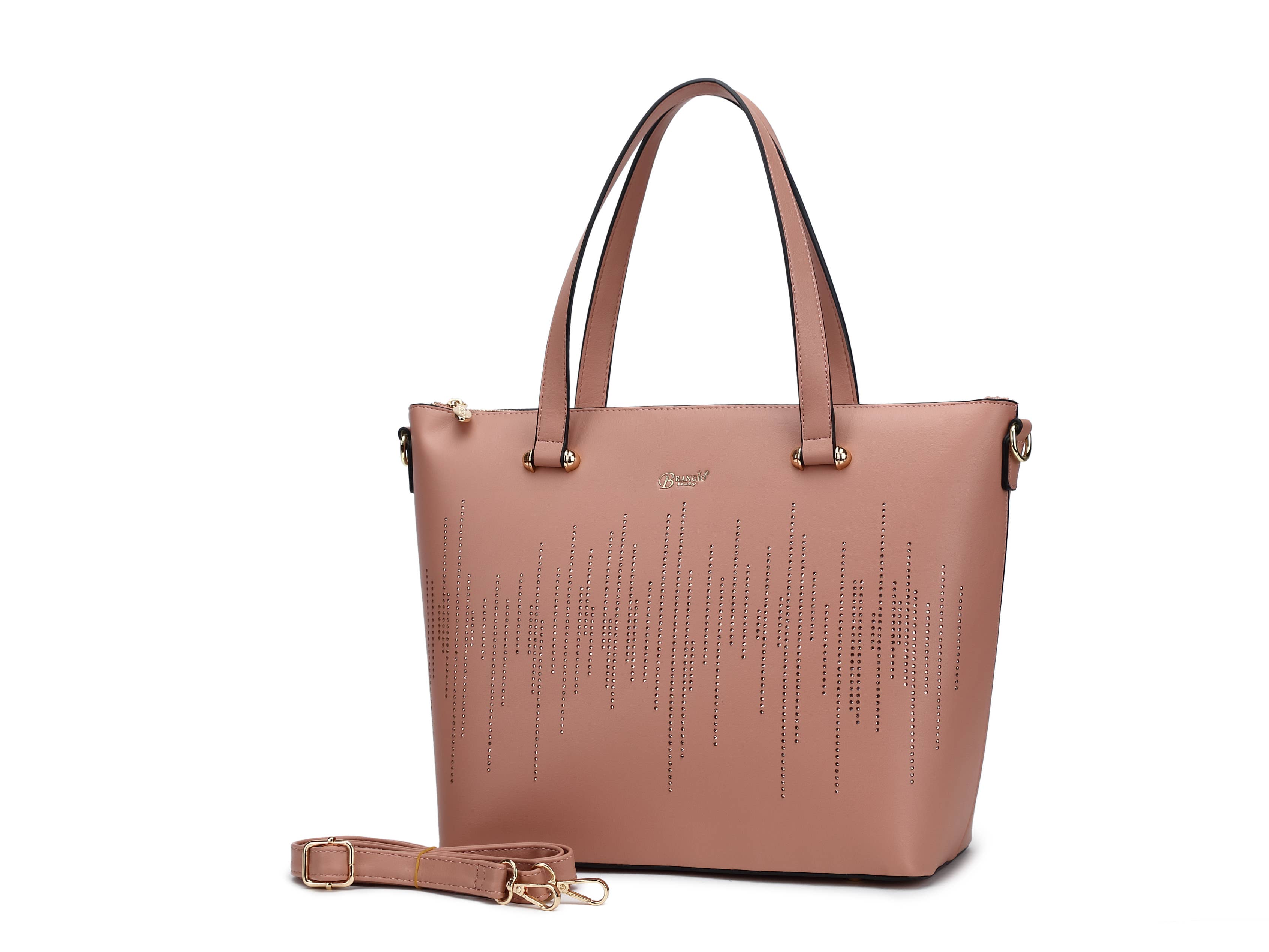 Italy Blush Pink Structured Tote