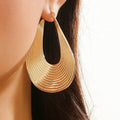 Geometric Hollow Solid Color Drop Earrings