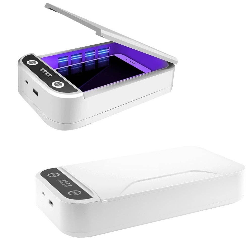 Ultraviolet Phone Sterilizer UV Box Sterilizer with Essential Oil Diffuser: White - NHOVIDSHOP.COM