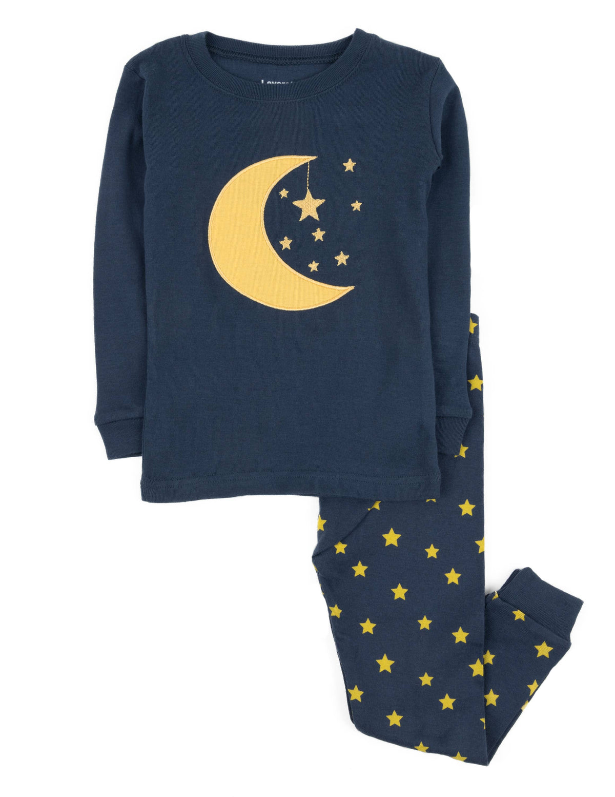 Kids Two Piece Cotton Pajamas Print: MOON & STARS / 6 Year - NHOVIDSHOP.COM