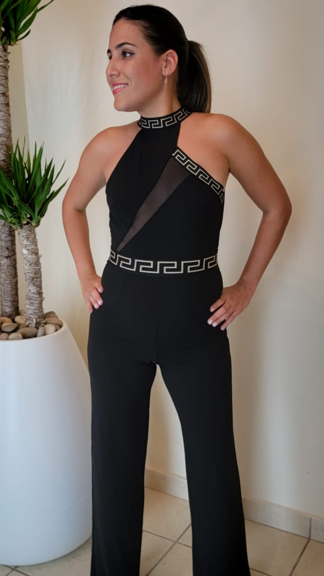 Black Halter Jumpsuit - NHOVIDSHOP