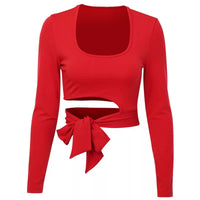 Candy Apple Front Tie Top - NHOVIDSHOP