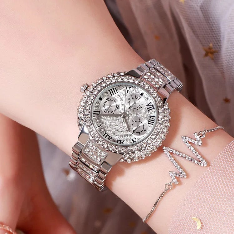 Luxury Full Diamond Gold Watch Women Gifts Fashion Waterproof Ladies Watches For Women's Wristwatch Wedding Party New - NHOVIDSHOP