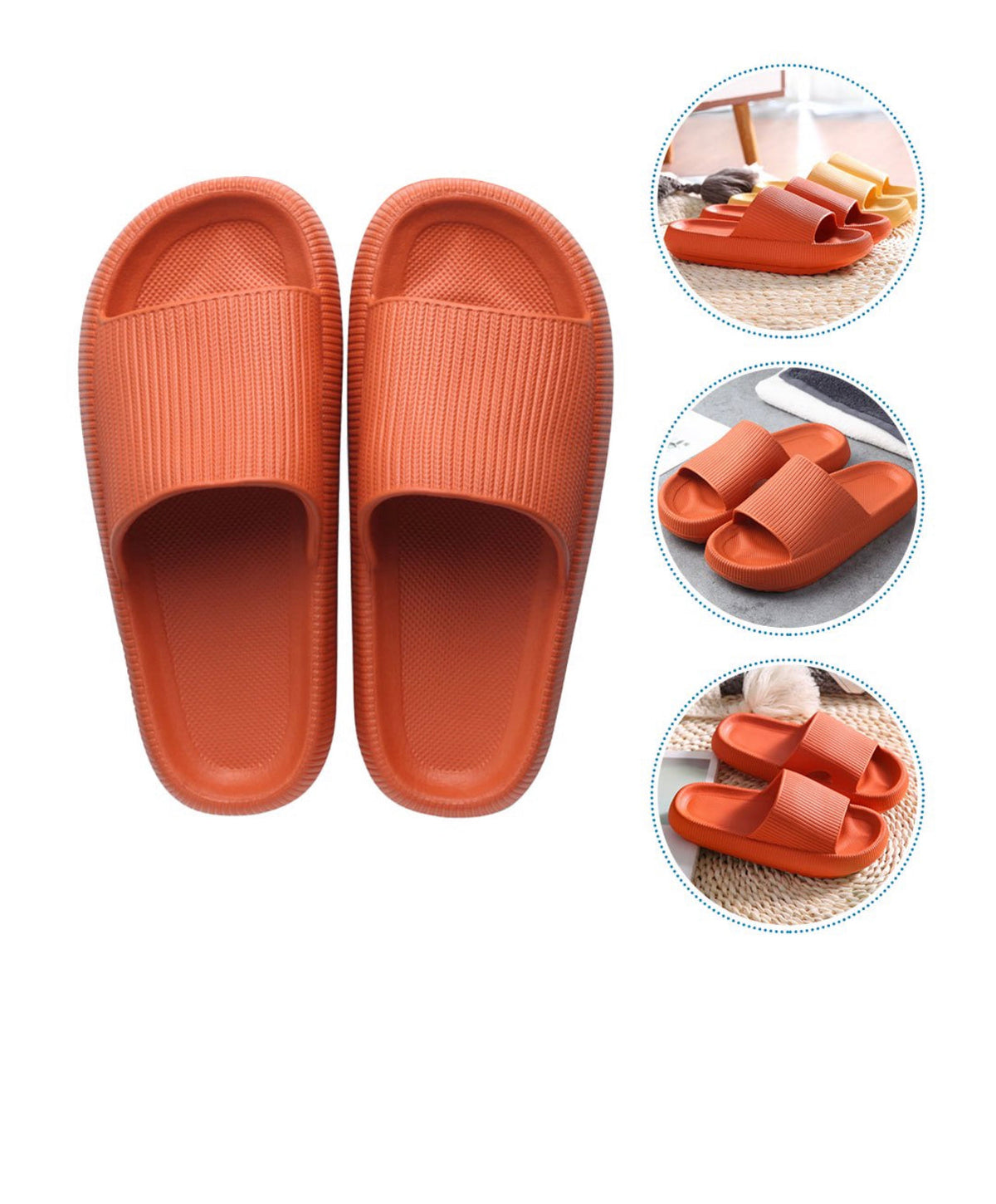 Women's Super Soft Thick Platform Slides, Slippers, Minimalist And Comfortable Indoor Bathroom Non-Slip Slippers - NHOVIDSHOP