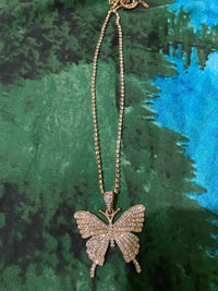 Luxury Butterfly Necklace Pendant for Women Female Rhinestone - NHOVIDSHOP