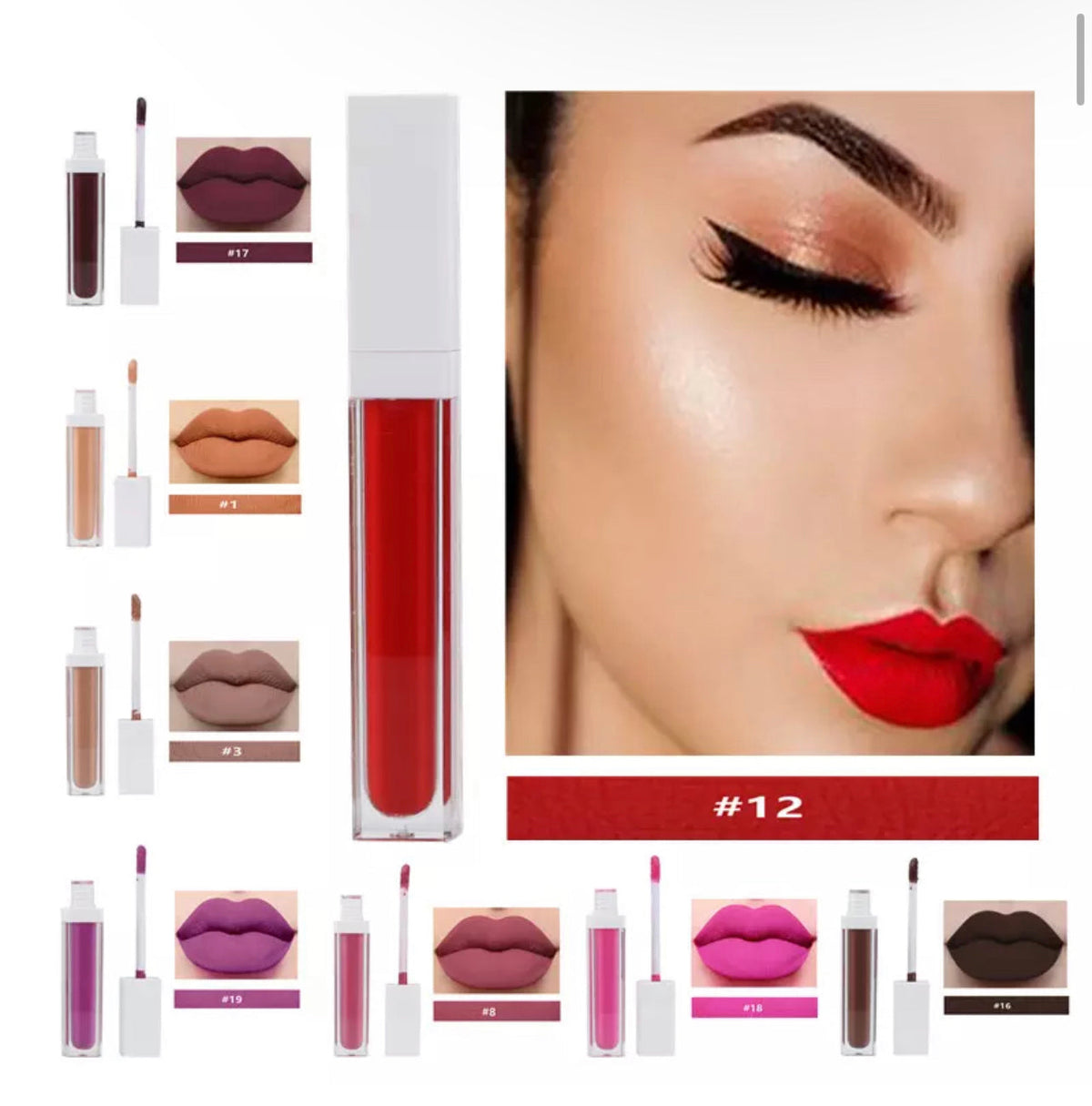 Cruelty-Free Matte Liquid Lipsticks, Light, Smooth, Long-lasting and Waterproof - NHOVIDSHOP