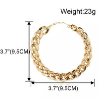 Fashion Oversized Big Hoop Earrings - NHOVIDSHOP