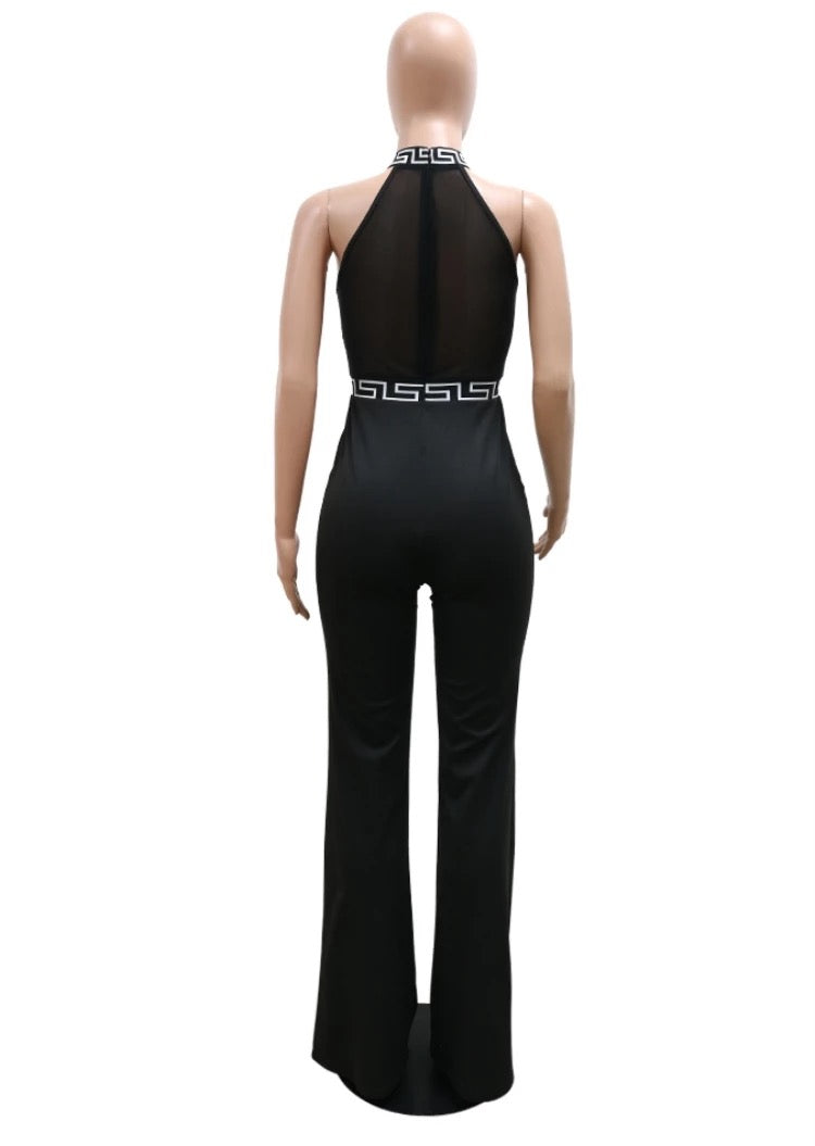 Black Halter Jumpsuit - NHOVIDSHOP