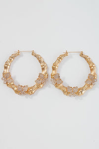 Burtterfly bamboo hoop Earrings - NHOVIDSHOP