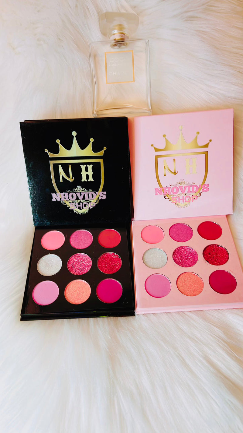 9 Color Eyeshadow Palette, Eye Makeup, Matte Eyeshadow, Shimmer Eyeshadow Palettes, Pink Eyeshadow, Colors, Eyeshadow Palette - NHOVIDSHOP