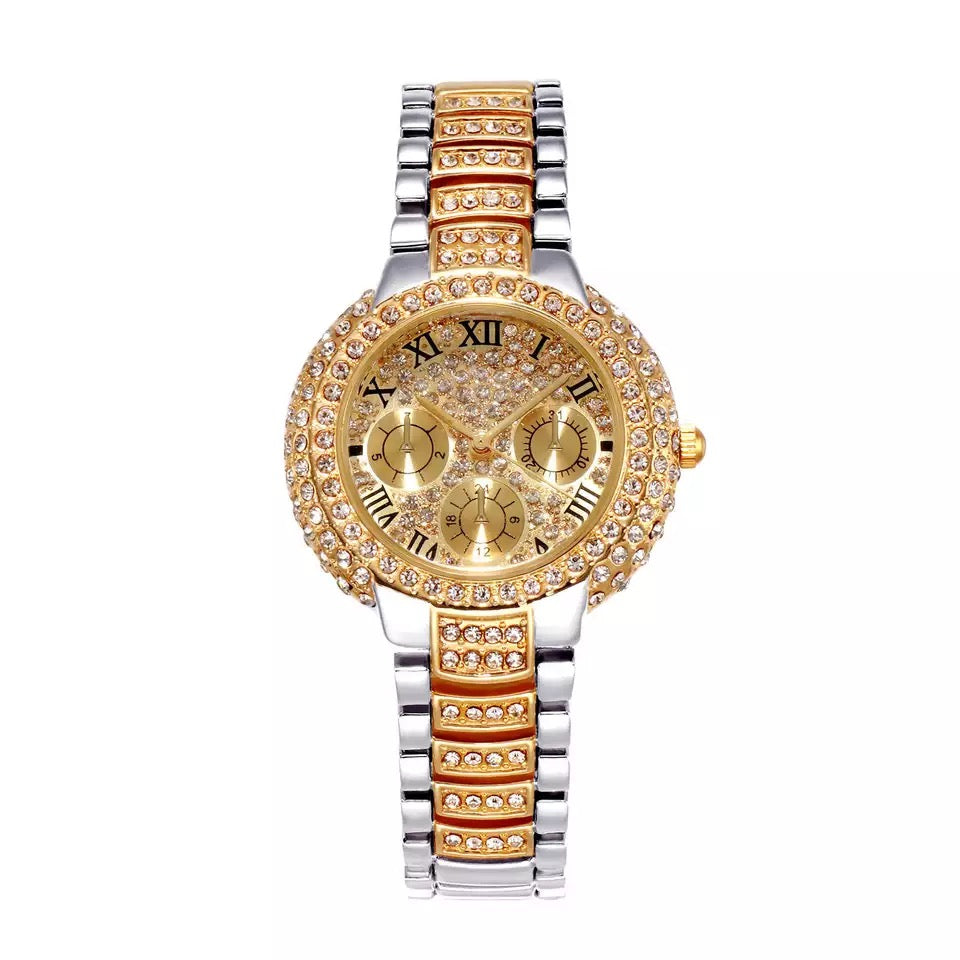 Luxury Full Diamond Gold Watch Women Gifts Fashion Waterproof Ladies Watches For Women's Wristwatch Wedding Party New - NHOVIDSHOP