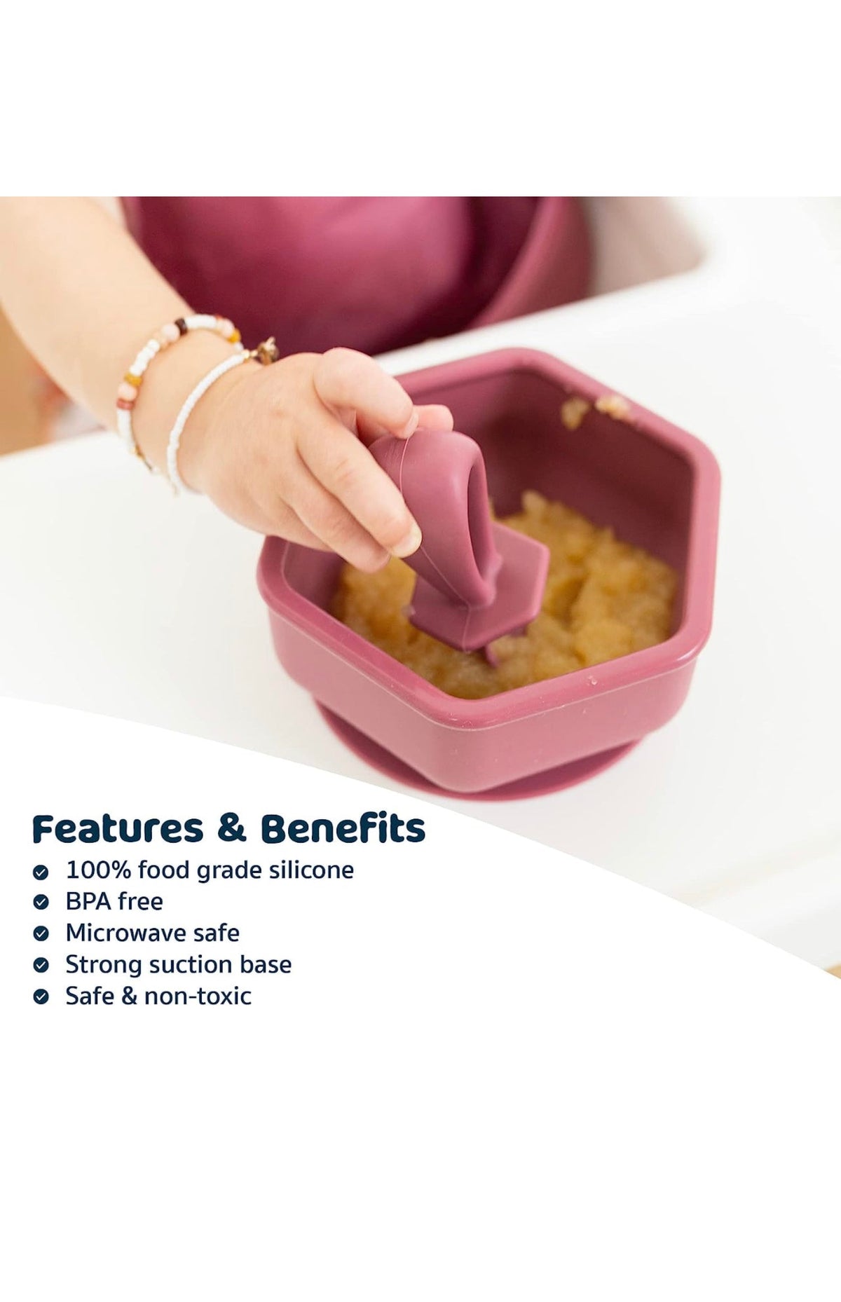 Silicone Suction Bowl with Lid - Perfect for Babies and Toddlers - Littlepinot