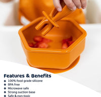 Silicone Suction Bowl with Lid - Perfect for Babies and Toddlers - Littlepinot