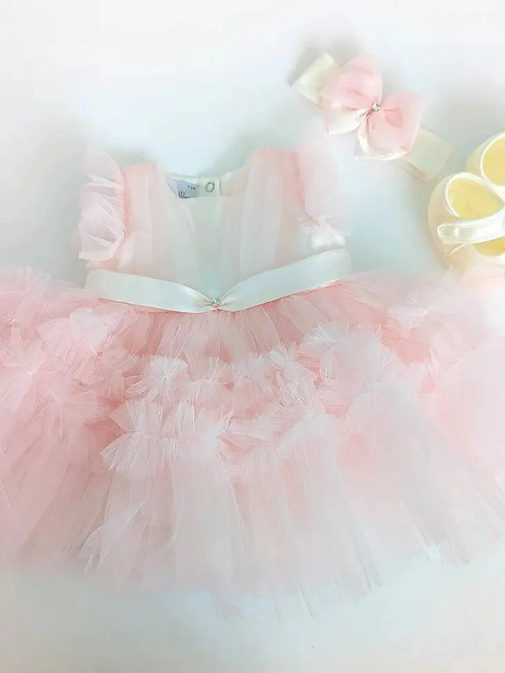 Stunning Baby Pink Occasion Dress - Your Little One's Perfect Outfit - Littlepinot