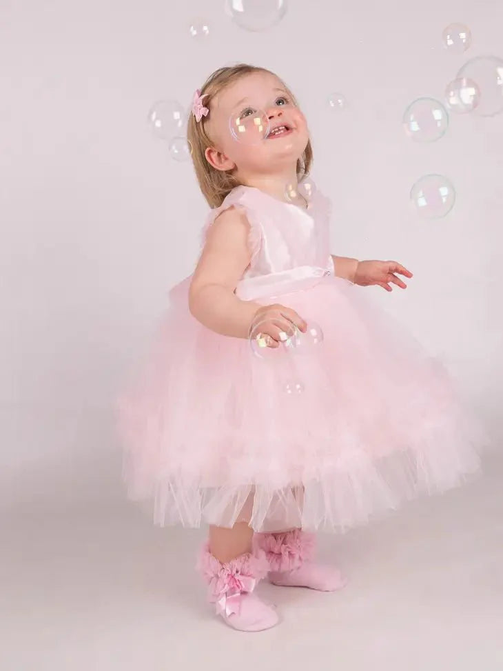 Stunning Baby Pink Occasion Dress - Your Little One's Perfect Outfit - Littlepinot