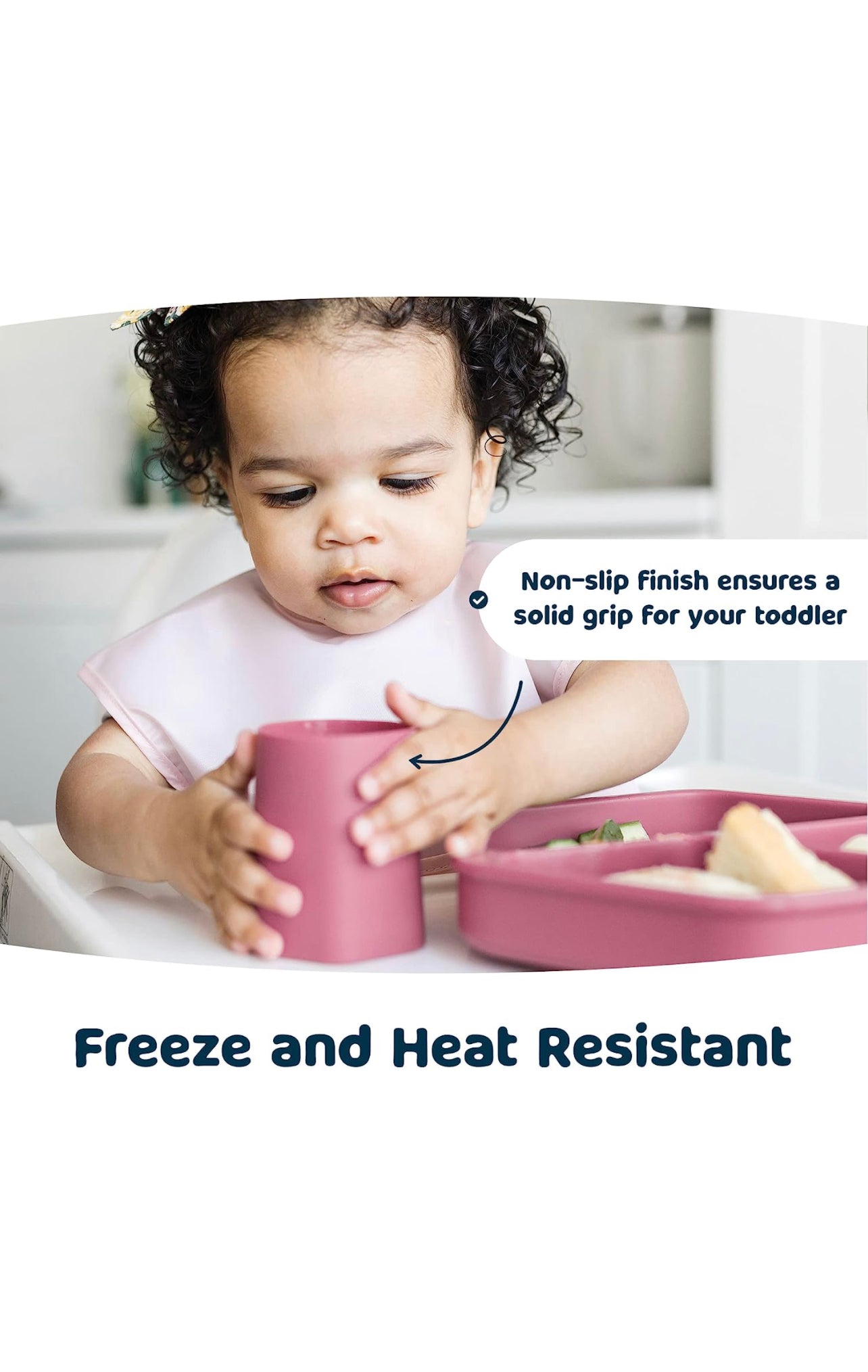 Tiny Twinkle Training Cup 2 Pack - Silicone Cups for Independent Drinking for Baby and Toddler, Baby Led Weaning Supplies Soft Open Cup for Baby (Pink, Burgundy) - Littlepinot